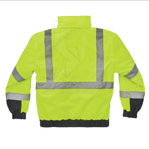 Factory Supply High Visibility Safety <b>Work</b> Clothes Construction Security Workwear 3M Reflective <b>Waterproof</b> Anti-Heat <b>Work</b> Jacket - Product Image 2