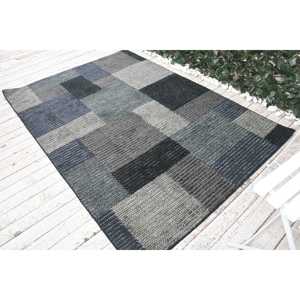 พรมวินเทจสไตล์ตุรกี ขนาด 4.6x6.6 ฟุต พรมสีดำขอบดำ - Product Image 3