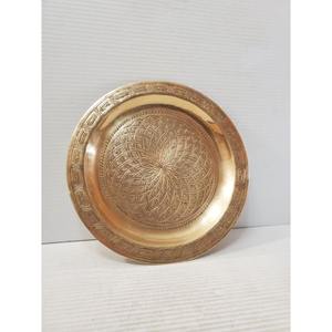 Handmade antique brass serving bowls with intricate engravings perfect for elegant dining table settings and home decor - Product Image 5