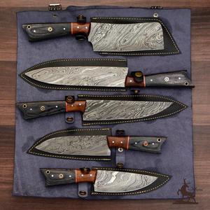 Juego de cuchillos de Chef de acero de Damasco personalizable al por mayor regalo de cocina para Navidad Pascua cumpleaños boda para novia - Product Image 4