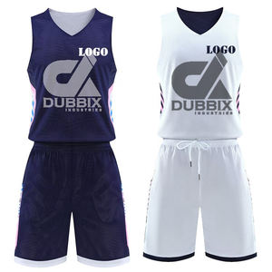 Ensemble de maillots de basket-ball personnalisés unisexes, sublimés, séchage rapide, 100% polyester, maille, uniforme d'équipe pour enfants et jeunes, respirant, personnalisé - Product Image 4