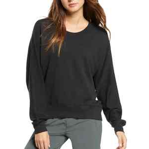 Custom Women's <b>Black</b> Printed Workout <b>Sweatshirt</b> High Quality Latest Design Streetwear - Product Image 3