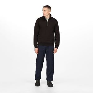 Custom High Quality <b>Men</b> Street Wear <b>Zip</b> up High Neck Fleece Heavyweight <b>Half</b> Zipper <b>Sweatshirt</b> - Product Image 4
