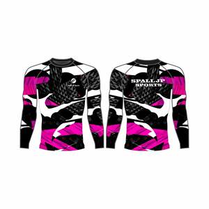 T-shirt de compression pour homme en spandex imprimé par sublimation, à séchage rapide, manches longues, pour le sport, la course à pied, l'entraînement, rash guard - Product Image 3