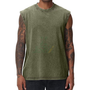 Camisetas Deportivas para Hombre, Sin Mangas, Ajuste Regular, para Gimnasio, Entrenamiento, Correr, Playa, Ropa Deportiva, Secado Rápido, 100% Algodón - Product Image 1