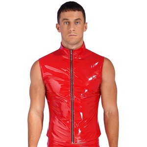Chaleco de cuero genuino de invierno para hombre, chaqueta sin mangas con cuello en V, impermeable, a prueba de viento, Club Rave Party Performance - Product Image 4