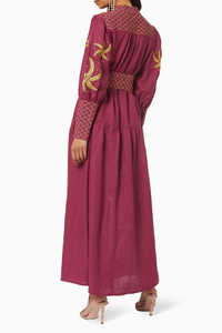 Vestido largo de estilo bohemio ucraniano romántico y picante precioso blanco bordado largo Rosa sensacional mujer vestido largo Ucraniano - Product Image 4