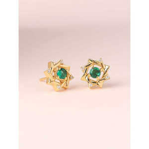 Stunning Squares Emerald <b>Fashion</b> <b>Earrings</b> for Women RJE03793EMGP - Product Image 1