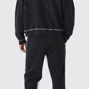 El chándal 100% de algodón para hombre más vendido, recién llegado, diseño superior personalizado, parte inferior superior lisa de dos piezas para invierno, patrón sólido - Product Image 6