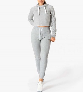 Vente en gros de sweat-shirts à capuche courts pour femmes, personnalisés, en coton et élasthanne tissé, effet vieilli, broderie, anti-froissement, poids lourd 500 g/m², été - Product Image 3