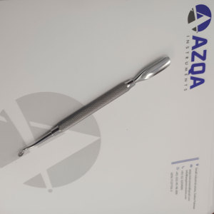 Pousse-cuticules durable, double extrémité, en acier inoxydable, pour manucure, nettoyage des ongles - Product Image 2