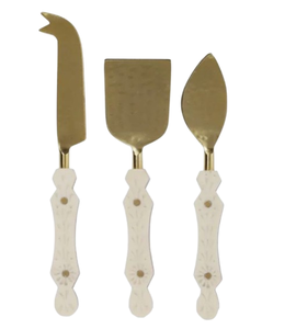 Cuchillos de queso con acabado de oro y metal Juego de cuchillos de queso de alta venta Cocina casera Restaurante y Hotel Cuchillos de mantequilla - Product Image 2