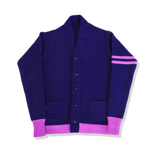 Cárdigan Grueso Personalizado Unisex 100% Algodón Transpirable con Cuello en V Antiarrugas de Secado Rápido al por Mayor con Botones en las Mangas de Punto de Moda - Product Image 6