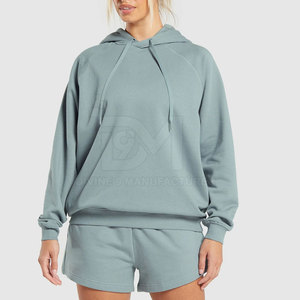 ชุดเสื้อมีฮู้ดสำหรับผู้หญิงสีพื้นระบายอากาศใส่สบายชุดลำลองดีไซน์ใหม่สำหรับฤดูหนาว - Product Image 1