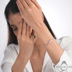 NOVAMART Fine SILVERINGS 925 STERLING <b>SILVER</b> the One Rose Gold <b>Bracelet</b> Fine <b>Bangles</b> Wholesale Export - Product Image 4