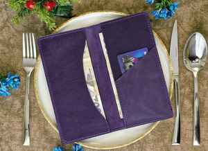 Logotipo personalizado de la marca del hotel de cuero genuino titular de la tarjeta de crédito cheque presentador de cheques de la tarjeta de crédito de 2017 - Product Image 2