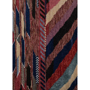 Manchaha <b>Blue</b> Hand Knotted Wool Bamboo Silk Rug 10mm Thick Geometric Abstract Pattern for Home Hallway Rectangle Model-Les-2879 - Product Image 3