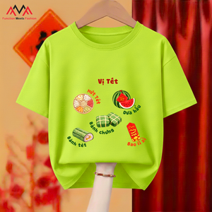 เสื้อยืดคอกลม (คอกลมแบบเรียบ) ผ้าถัก ระบายอากาศ สีเขียวมะนาว สำหรับผู้หญิง สไตล์เวียดนาม ลำลอง / สตรีทแวร์ / ชุดชายหาด รุ่น Lunar - Product Image 4