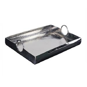 Plateau de service en aluminium nickelé Excellente qualité Plateau fait à la main Classique Élégant Vente en gros Nouveau plateau de service en métal - Product Image 2