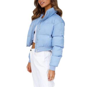 Nouveau hiver femmes épais respirant tissé Nylon doublure bouffant Bomber veste à manches longues grande taille décontracté - Product Image 2