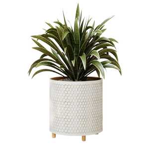 Venta caliente maceta de metal martillado blanco para la decoración del jardín del restaurante del hogar en el precio bajo de la India - Product Image 4