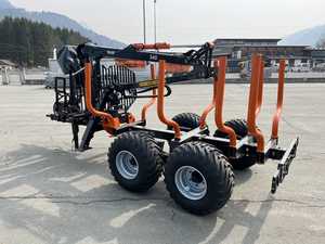 Remolque de troncos Atv con grúa Remolque forestal con grúa hidráulica para tala de madera - Product Image 5