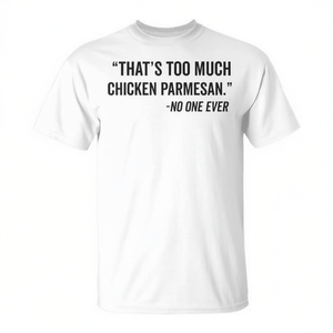 Camiseta Chicken Parmesan con diseño para amantes de la comida italiana, cuello redondo blanco - Product Image 2
