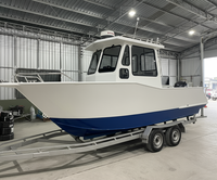 Yacht panga de croisière en aluminium sur mesure 5,56 m 6 passagers Moteur in-bord Console centrale