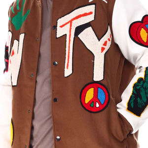 Chaqueta Varsity de Lona al por Mayor con Etiqueta Privada, Proveedor ODM, Estilo Americano, para Uso Invernal, Resistente al Agua, a la Moda, Universitaria - Product Image 4