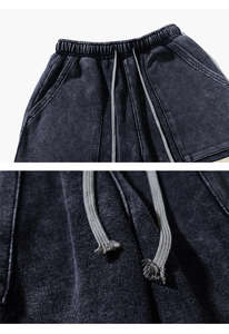 ชุดวอร์ม2ชิ้นสำหรับผู้ชายสหรัฐอเมริกาชุดเสื้อสเวตเตอร์ยูนิเซ็กส์แขนสั้นพิมพ์ลายกางเกงขาสั้นซักได้สำหรับผู้ชายฤดูร้อน - Product Image 4