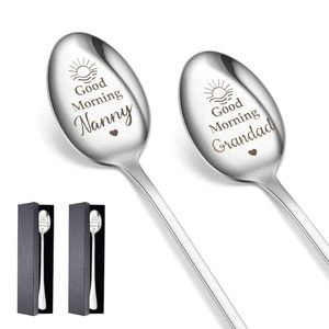 Cucchiaio in Acciaio Inossidabile con Incisione Personalizzata per Nonni, Babysitter, San Valentino - Product Image 1