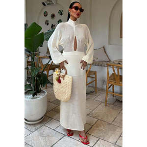 Robe en tricot ajouré 2854, vêtements de loisirs respirants - Product Image 6