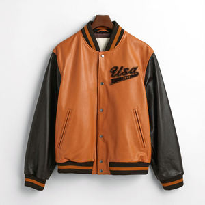 Unisex Leather SALVA Varsity <b>Jacket</b> Breathable Quick Dry with Customizable Digital Print Team Name Sportswear Set - Product Image 1