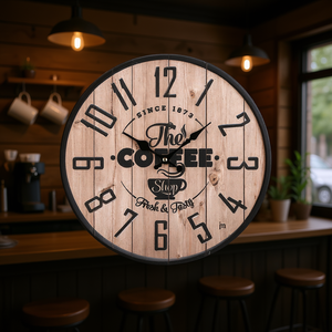 Reloj de Pared Multicolor JUSTAMINUTE de 33 cm, Diseño de Cafetería, Categoría de Producto: Relojes de Pared, Modelo 21568 - Product Image 3