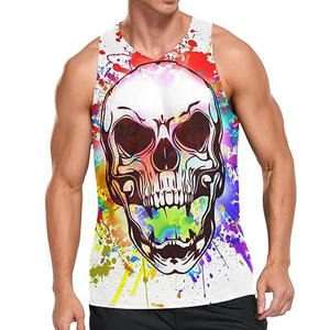 Camiseta sin mangas de algodón para hombre OEM 2025 para verano de alta calidad de punto transpirable Fitness gimnasio estilo informal de talla grande - Product Image 4