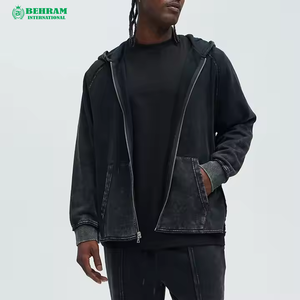 Sweat-shirt unisexe de haute qualité avec fermeture éclair, 100% coton, poids lourd 500 GSM, respirant, séchage rapide, vêtement d'hiver pour la rue - Product Image 5
