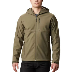 Nouveauté, veste softshell d'hiver de haute qualité 100% polyester, vêtements décontractés pour hommes, imperméable, respirante, col à capuche - Product Image 1
