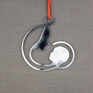 Vente chaude mère et enfant jésus fête de noël X Mas arbre suspendus ornements décor de noël boules de noël en plastique - Product Image 1