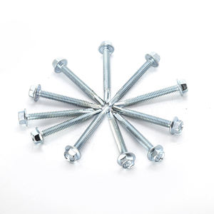 Vis autoforeuses à tête hexagonale avec rondelle, en acier au carbone, finition galvanisée, classe 8, haute résistance, résistant à la corrosion pour le métal - Product Image 2