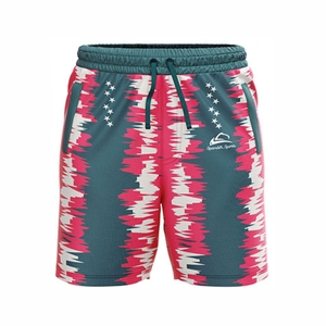 Fabricante de ropa Pantalones cortos deportivos informales de verano para hombre Forro estampado Pantalones cortos de gimnasio para correr al aire libre de secado rápido con bolsillos - Product Image 1