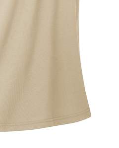 Polo homme beige personnalisé, manches courtes, respirant, en tissu piqué polyester-coton, logo personnalisé, tenue décontractée et professionnelle, OEM - Product Image 5