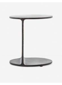 Table d'appoint moderne en métal noir avec plateau rond élégant et base trépied robuste pour une décoration intérieure contemporaine haut de gamme - Product Image 3
