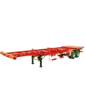 3 Axles 4 Axles 45ft 20ft Gooseneck Skeleton Chassis Container Semi Trailer 40ft For Sale