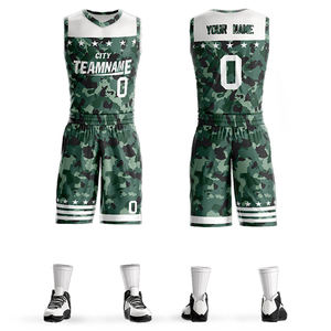 Uniforme de basket-ball unisexe, confortable et respirant, kit de basket-ball personnalisé avec vêtements imprimés pour garçons, nouveauté - Product Image 1