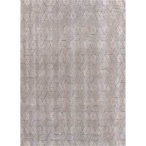 Cera Hand Tufted Wool & <b>Viscose</b> Rug Grey Black Geometric Striped Rectangle Patterns for Home Living Room Hallway Decor-<b>Top</b>-7283 - Product Image 1