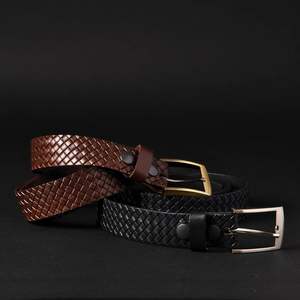 เข็มขัดหนังวัวแท้สำหรับทุกเพศพร้อมดีไซน์โลโก้ตามสั่ง - Product Image 2