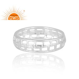 Anillo de banda de declaración de plata esterlina fina más vendido, joyería personalizada para mujer, regalo para ella - Product Image 3