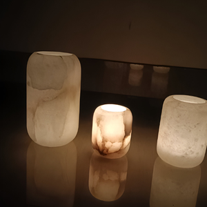 Soporte de luz de té de piedra de alabastro favorito del cliente Acabado de lujo Calidad Premium Artesanal Hecho a mano Construcción duradera - Product Image 5