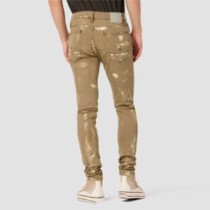 กางเกงยีนส์สกินนี่วินเทจสำหรับผู้ชายกางเกงยีนส์ขาดอินเทรนด์พร้อมสีซีดเหมาะสำหรับลุคในเมืองทุกวัน - Product Image 3