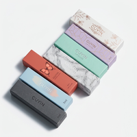 Boîtes rigides en papier enduit de luxe personnalisées en or rose et noir de 50 ml, ensemble d'emballage cadeau pour flacon de parfum, pour petits échantillons